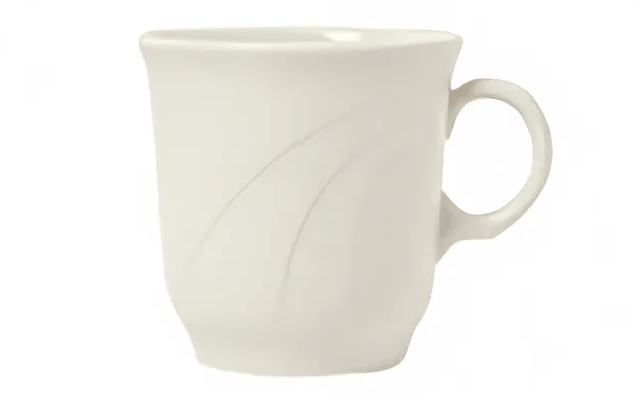 Coffee Cup, China, White Cascade Pattern